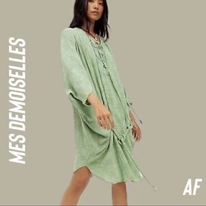 FREE PEOPLE BY MES DEMOISELLES KOLLINA DRESS IN AQUA NEW NWT